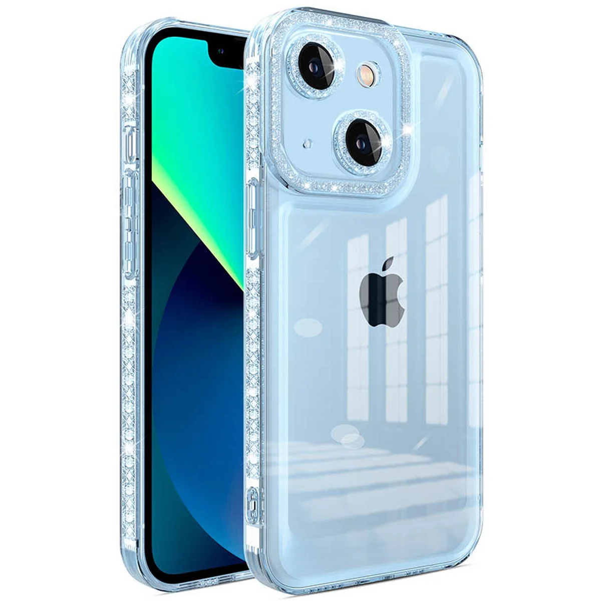 Чехол TPU Starfall Clear для Apple iPhone 13 (6.1") Голубой