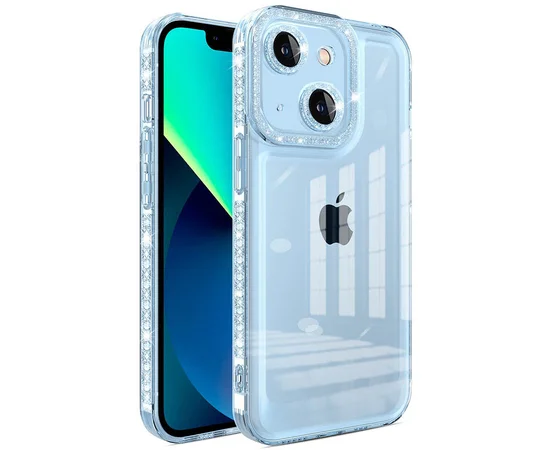 Чехол TPU Starfall Clear для Apple iPhone 13 (6.1") Голубой