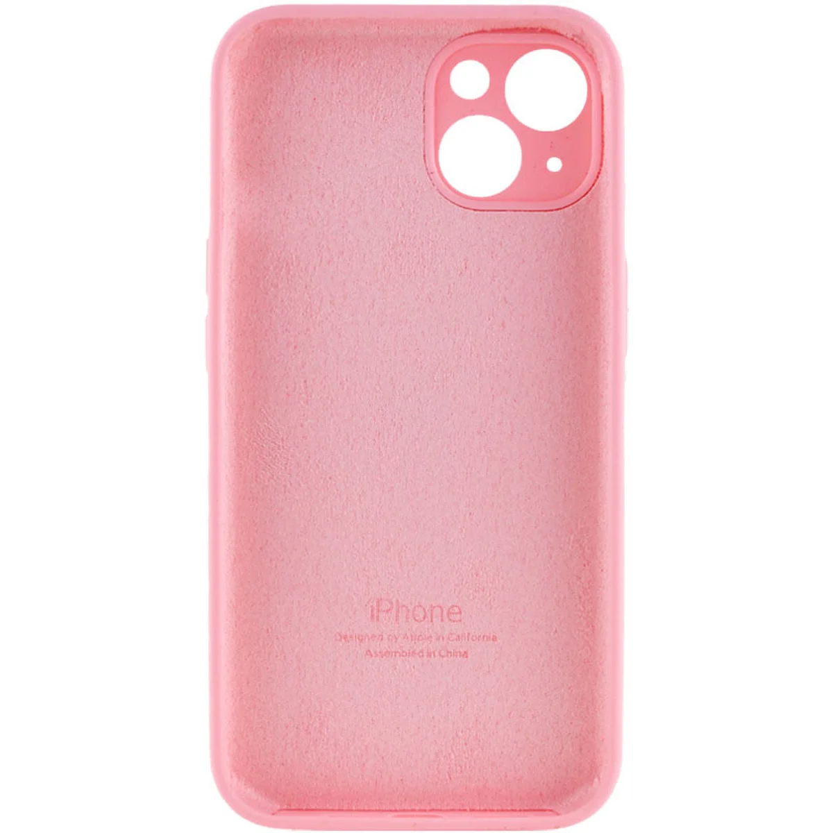 Чехол Silicone Case Full Camera Protective (AA) для Apple iPhone 13 (6.1") Розовый / Light pink