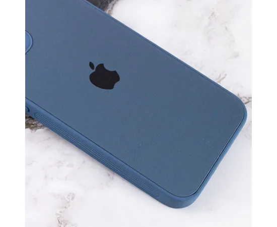 TPU+Glass чехол Matte Candy Full camera для Apple iPhone 13 (6.1") Синий