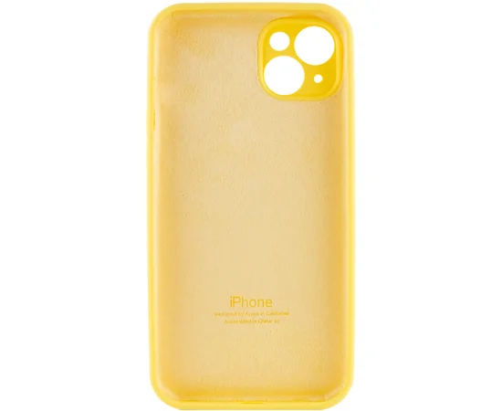 Чехол Silicone Case Full Camera Protective (AA) для Apple iPhone 13 (6.1") Желтый / Yellow
