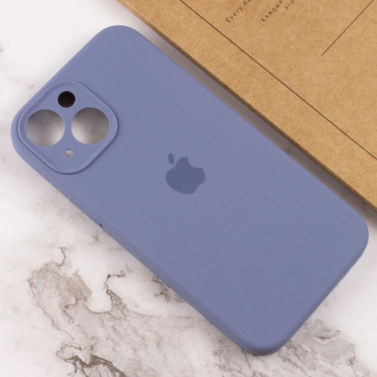 Чохол Silicone Case Full Camera Protective (AA) Apple iPhone 13 (6.1") Сірий / Lavender Gray / PVH