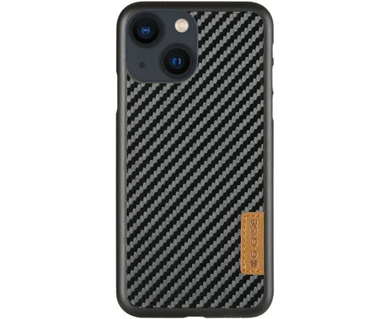 Карбоновая накладка G-Case Dark series для Apple iPhone 13 (6.1") Черный