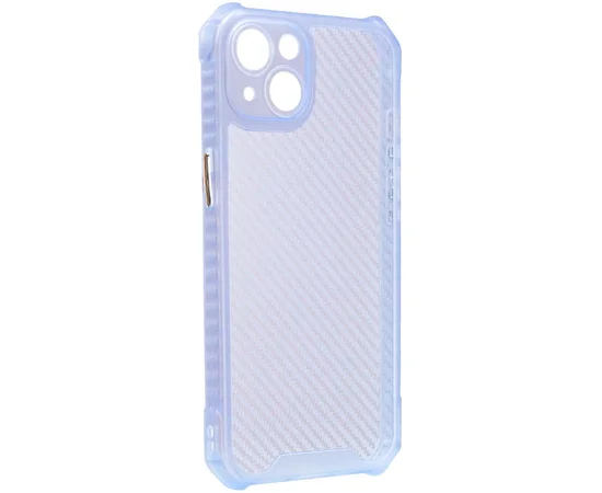 Чехол TPU Ease Carbon color series для Apple iPhone 13 (6.1") Синий / Прозрачный