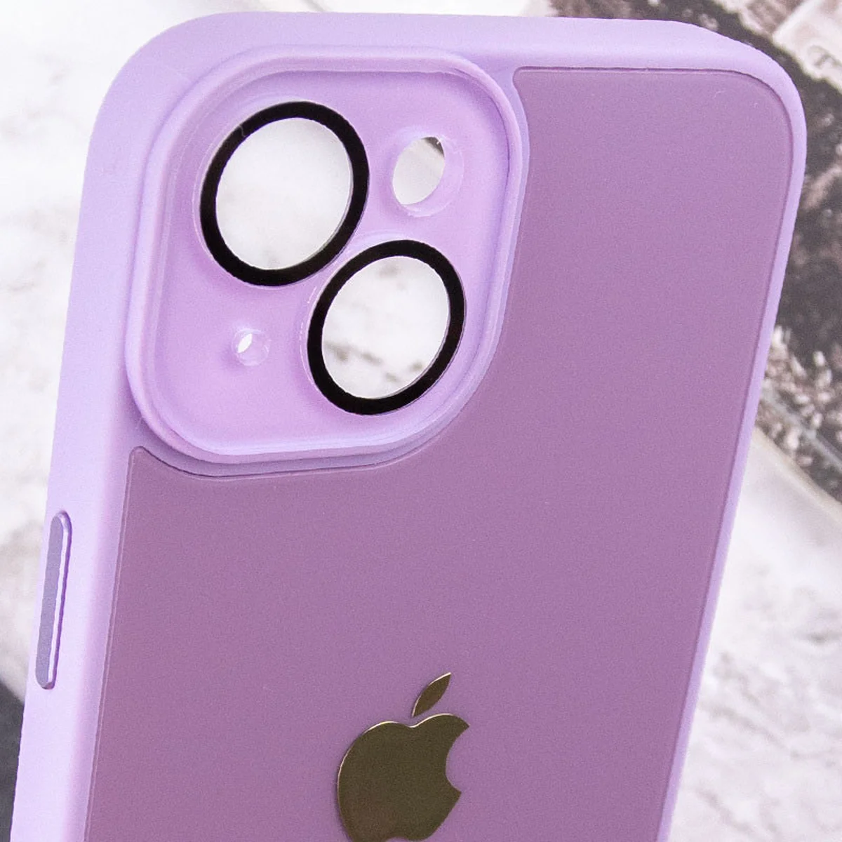 Чохол TPU+Glass Sapphire Midnight для Apple iPhone 13 (6.1") Бузковий / Lilac