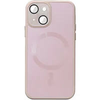 Чехол TPU+Glass Sapphire Midnight with MagSafe для Apple iPhone 13 (6.1") Розовый / Pink Sand