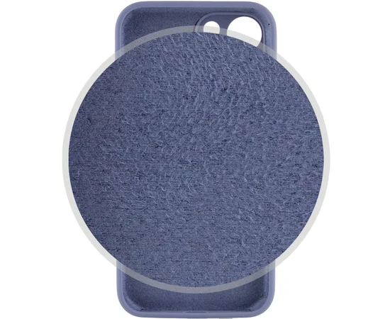 Чехол Silicone Case Full Camera Protective (AA) для Apple iPhone 13 (6.1") Серый / Lavender Gray / PVH