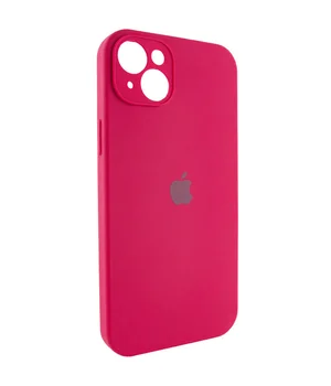 Чехол Silicone Case Full Camera Protective (AA) для Apple iPhone 13 (6.1") Красный / Rose Red