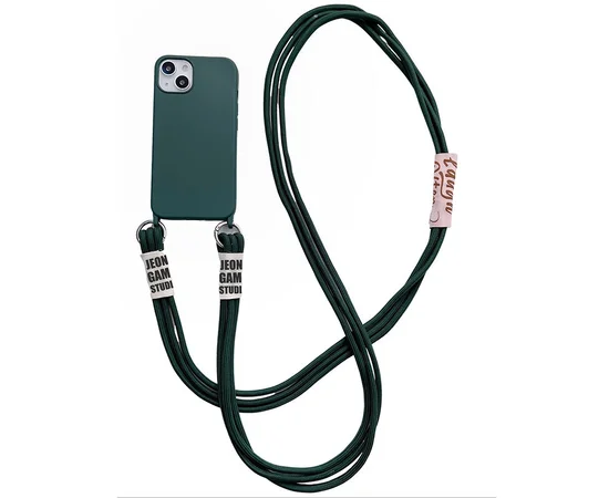 Чехол TPU two straps California для Apple iPhone 13 (6.1") Зеленый / Forest green
