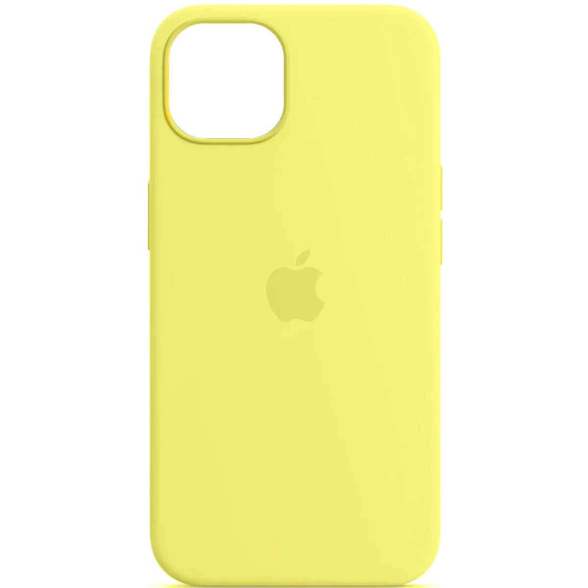 Чехол Silicone case (AAA) full with Magsafe and Animation для Apple iPhone 13 (6.1") Желтый / Lemon Zest