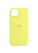 Чехол Silicone case (AAA) full with Magsafe and Animation для Apple iPhone 13 (6.1") Желтый / Lemon Zest