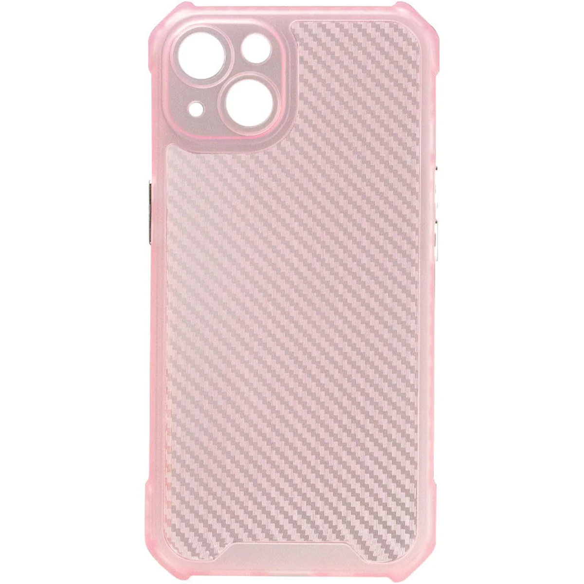 Чехол TPU Ease Carbon color series для Apple iPhone 13 (6.1") Розовый / Прозрачный