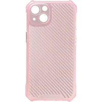 Чехол TPU Ease Carbon color series для Apple iPhone 13 (6.1") Розовый / Прозрачный