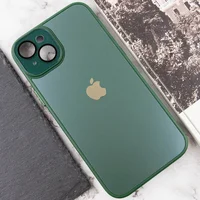 Чехол TPU+Glass Sapphire Midnight для Apple iPhone 13 (6.1") Зеленый / Forest green