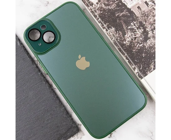 Чехол TPU+Glass Sapphire Midnight для Apple iPhone 13 (6.1") Зеленый / Forest green