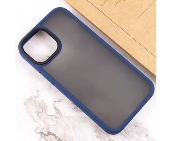 TPU + PC чохол Metal Buttons для Apple iPhone 13 (6.1 ") Синій
