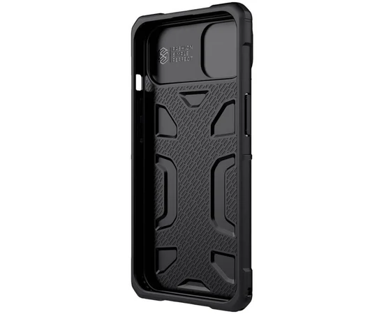 TPU+PC чехол Nillkin CamShield Adventurer (шторка на камеру) для Apple iPhone 13 (6.1") Черный