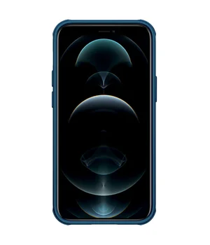 Карбонова накладка Nillkin Camshield (шторка на камеру) Apple iPhone 13 (6.1") Синій / Blue