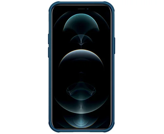 Карбонова накладка Nillkin Camshield (шторка на камеру) Apple iPhone 13 (6.1") Синій / Blue