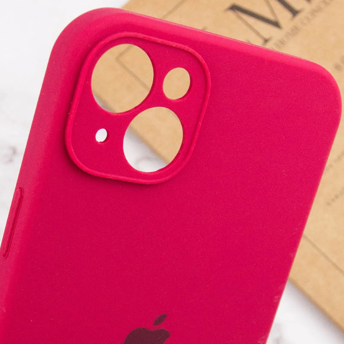 Чохол Silicone Case Full Camera Protective (AA) Apple iPhone 13 (6.1") Червоний / Rose Red