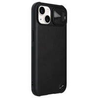Кожаная накладка Nillkin Camshield Leather (шторка на камеру) для Apple iPhone 13 (6.1") Черный / Black