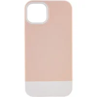 Чехол TPU+PC Bichromatic для Apple iPhone 13 (6.1") Grey-beige / White