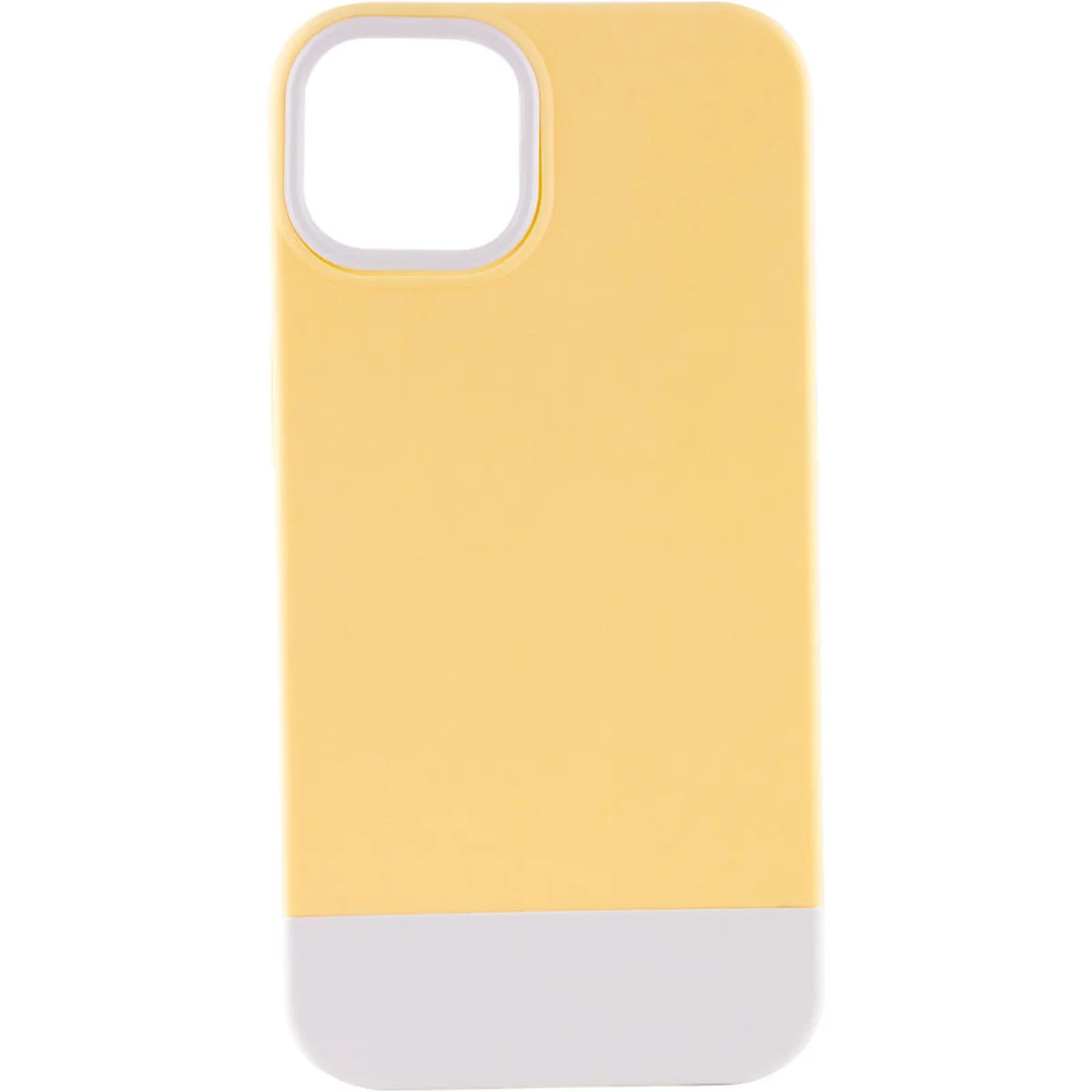 Чехол TPU+PC Bichromatic для Apple iPhone 13 (6.1") Creamy-yellow / White
