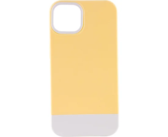 Чохол TPU+PC Bichromatic для Apple iPhone 13 (6.1") Creamy-yellow / White