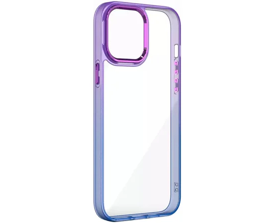 Чехол TPU+PC Fresh sip series для Apple iPhone 13 (6.1") Синий / Фиолетовый