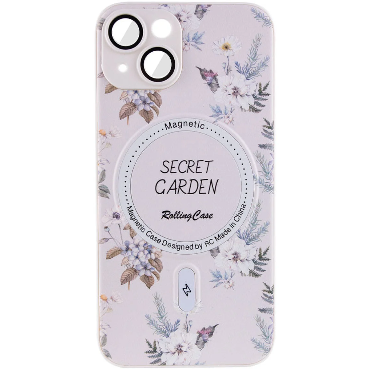 TPU+PC чохол Secret Garden with MagSafe для Apple iPhone 13 (6.1") White
