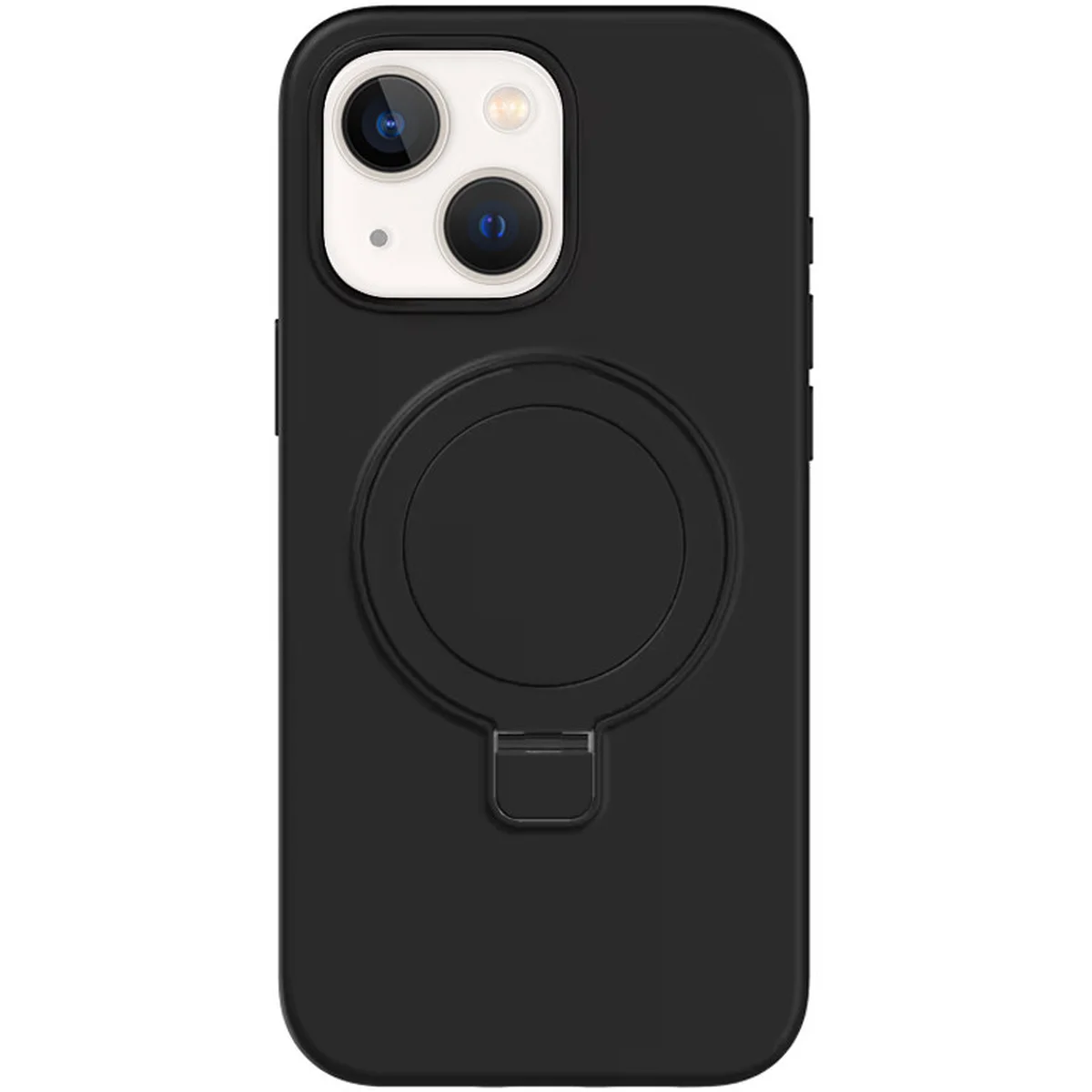 Чехол Silicone Case Full Protective NO LOGO with Ring для Apple iPhone 13 / 14 (6.1") Black