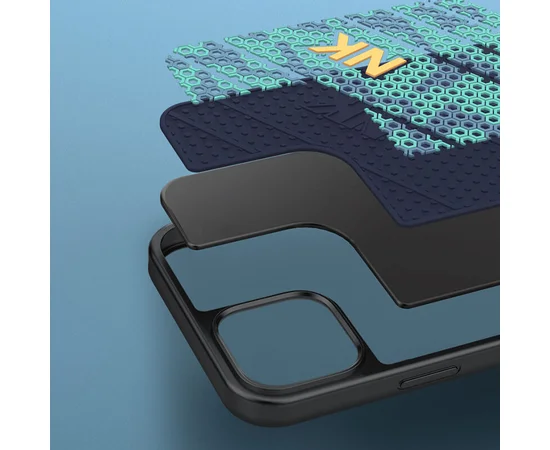 TPU+PC чехол Nillkin Striker для Apple iPhone 13 (6.1") Blue / Green