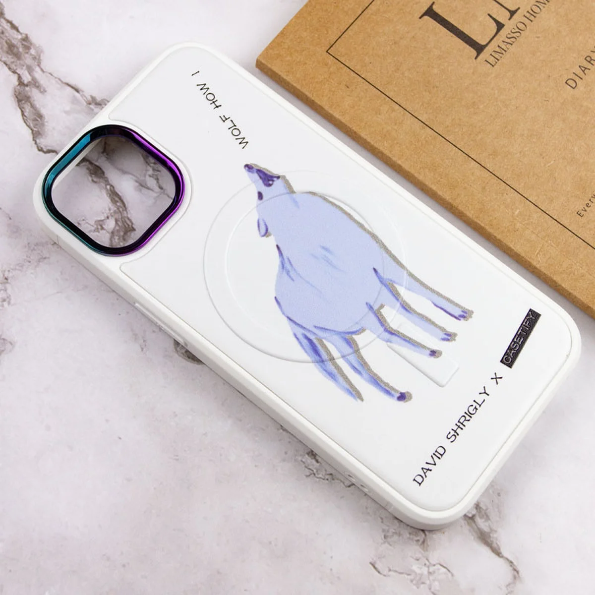 TPU+PC чехол Funny pictures with MagSafe для Apple iPhone 13 (6.1") Wolf