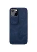 Кожаный чехол (книжка) Nillkin Qin Pro Camshield для Apple iPhone 13 (6.1") Синий