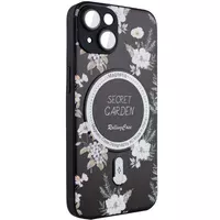 TPU+PC чехол Secret Garden with MagSafe для Apple iPhone 13 (6.1") Black