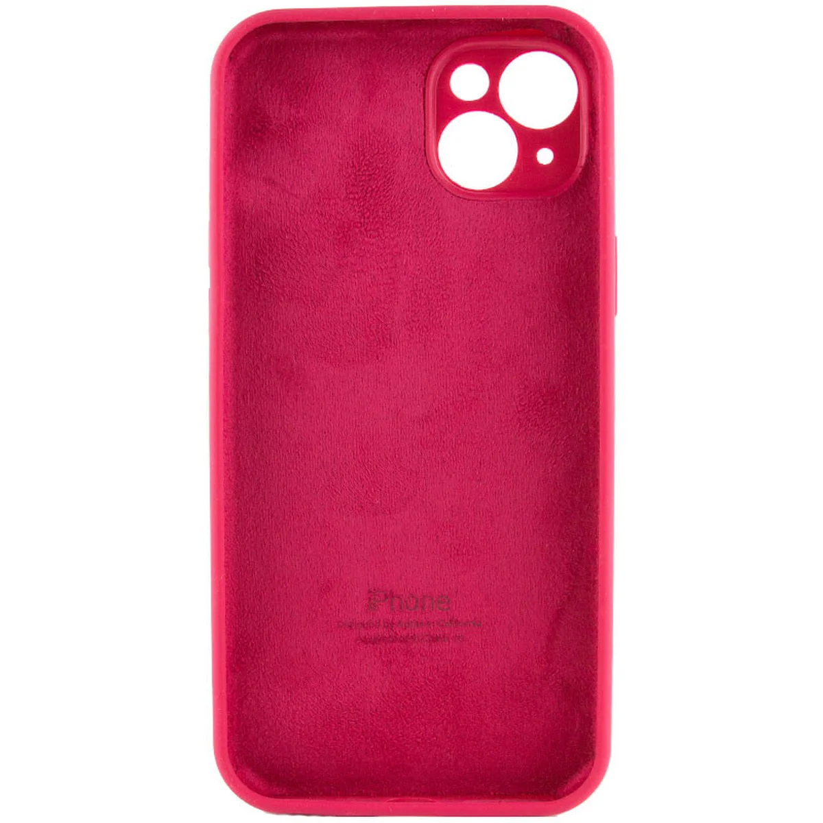 Чехол Silicone Case Full Camera Protective (AA) для Apple iPhone 13 (6.1") Красный / Rose Red