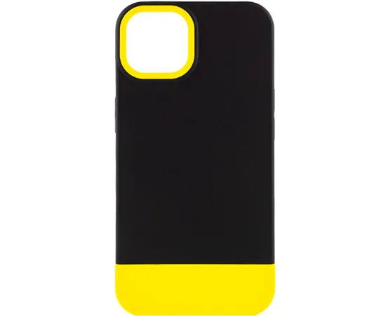 Чехол TPU+PC Bichromatic для Apple iPhone 13 (6.1") Black / Yellow