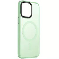 TPU+PC чехол Metal Buttons with MagSafe Colorful для Apple iPhone 13 (6.1") Мятный