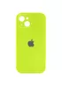 Чохол Silicone Case Full Camera Protective (AA) Apple iPhone 13 (6.1") Кислотно-зелений / Acid Green