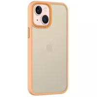TPU+PC чехол Metal Buttons для Apple iPhone 13 (6.1") Персиковый