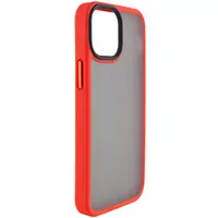 TPU+PC чехол Metal Buttons для Apple iPhone 13 (6.1") Красный