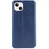 Кожаный чехол-книжка GETMAN Cubic (PU) для Apple iPhone 13 (6.1") Синий