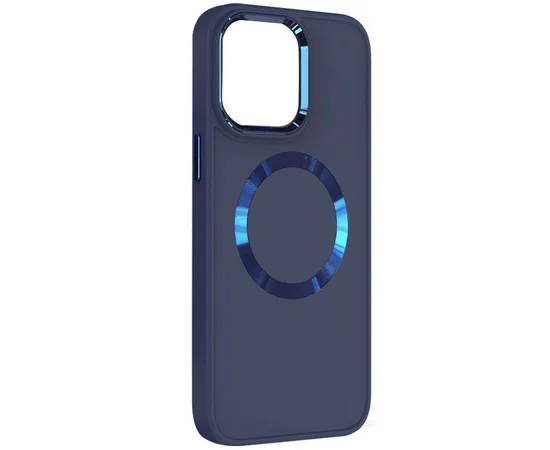 TPU чохол Bonbon Metal Style with MagSafe для Apple iPhone 13 (6.1") Синій / Cosmos Blue