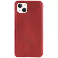 Кожаный чехол-книжка GETMAN Cubic (PU) для Apple iPhone 13 (6.1") Красный
