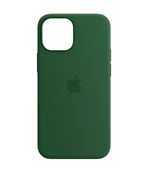 Чехол Silicone case (AAA) full with Magsafe and Animation для Apple iPhone 13 (6.1") Зеленый / Clover