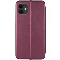 Кожаный чехол-книжка Classy для Apple iPhone 13 (6.1") Бордовый