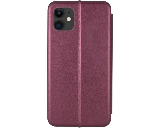 Кожаный чехол-книжка Classy для Apple iPhone 13 (6.1") Бордовый