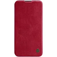 Шкіряний чохол (книга) Nillkin Qin Pro Camshield для Apple iPhone 13 (6.1") Червоний