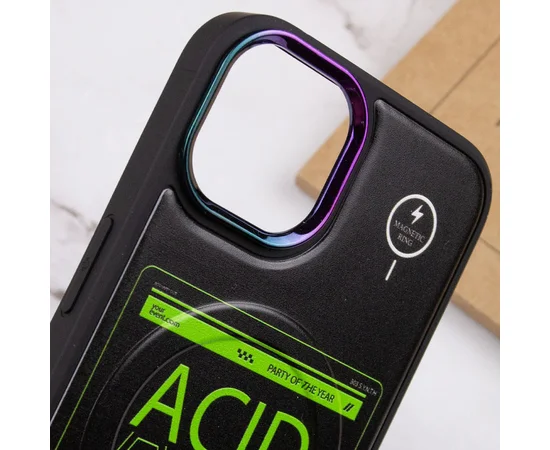 TPU+PC чохол Funny pictures with MagSafe для Apple iPhone 13 (6.1") ACID