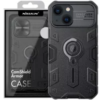 TPU+PC чехол Nillkin CamShield Armor no logo (шторка на камеру) для Apple iPhone 13 (6.1") Черный